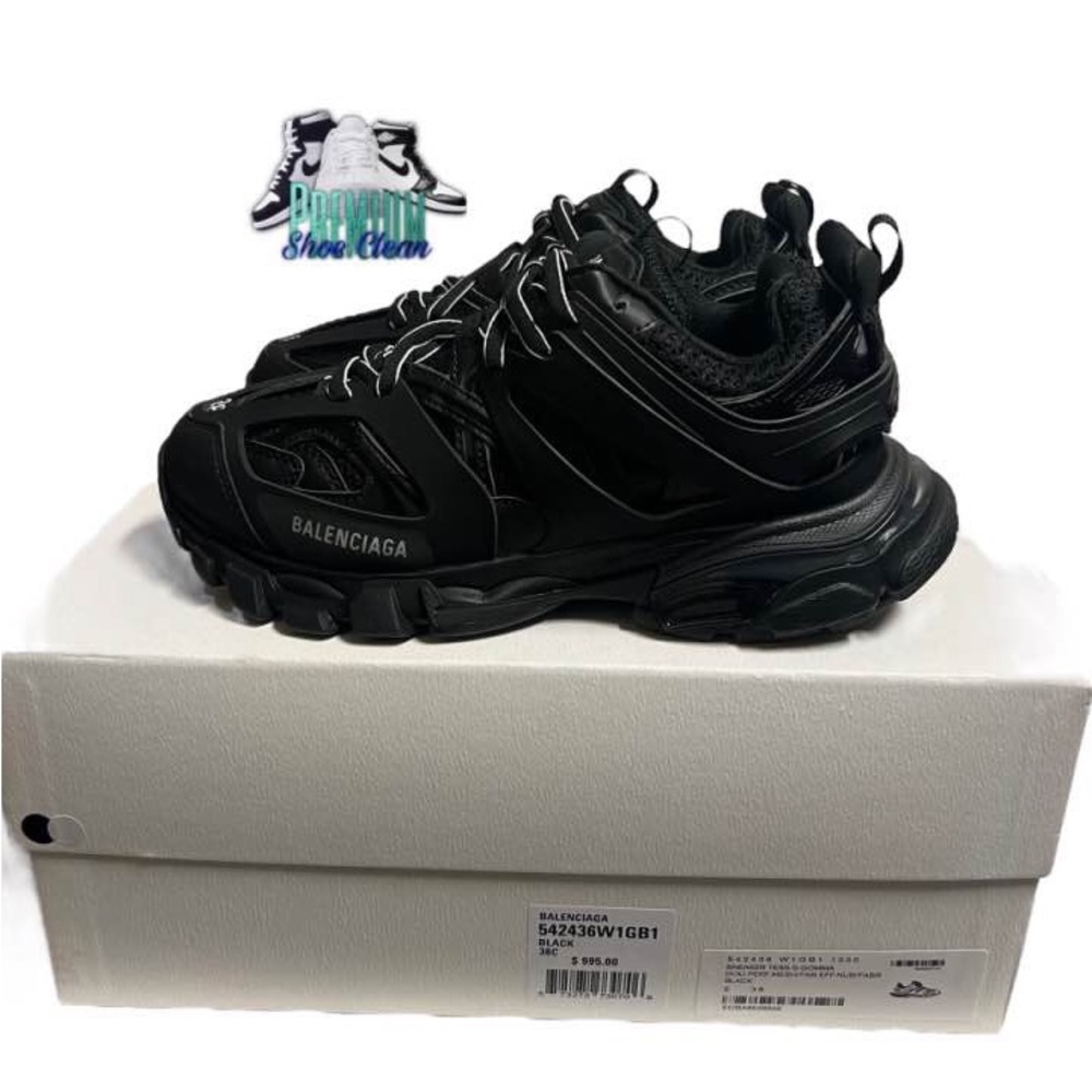 Balenciaga Track Runner Low Top Platform Sneakers Black - US 8 WMNS